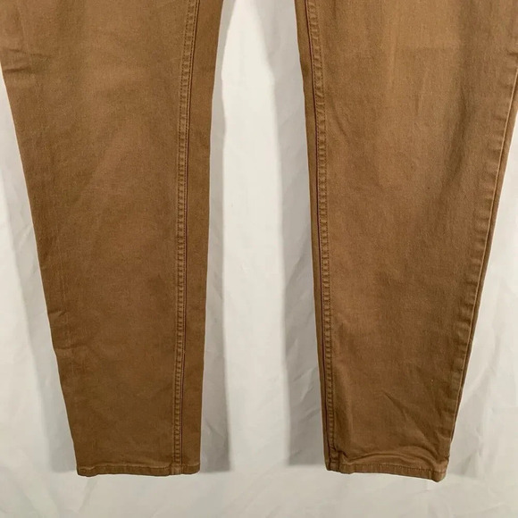 MNG Man Pants Men's 30 Brown Denim Pisa 5 Pocket Cotton Blend Button Zip - Picture 3 of 11